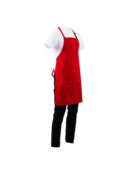 Tablier bavette Chef Works rouge - 86x61 cm