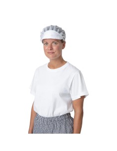 Charlotte à visière Whites blanche - Coiffe cuisine unisexe