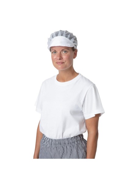 Charlotte à visière Whites blanche - Coiffe cuisine unisexe