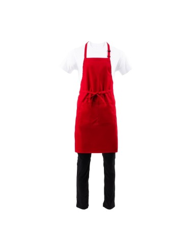 Tablier bavette Chef Works rouge - 86x61 cm