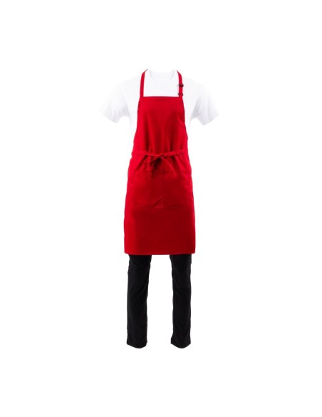 Tablier bavette Chef Works rouge - 86x61 cm
