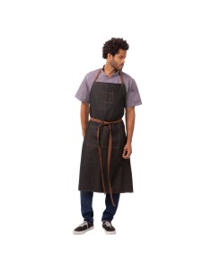 Tablier bavette Chef Works Urban Memphis noir - 100% coton