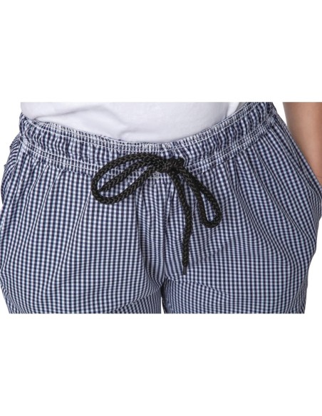 Pantalon cuisine mixte Whites Vegas XXL - Carreaux bleu blanc