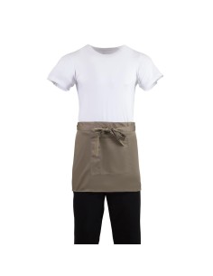 Tablier serveur court Whites marron clair - Demi-tabliers