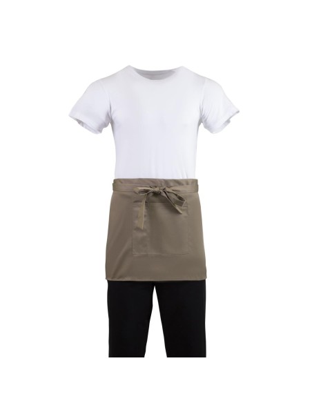 Tablier serveur court Whites marron clair - Demi-tabliers