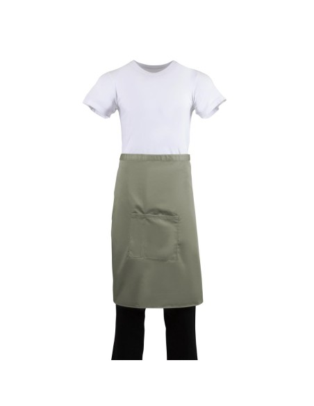 Tablier serveur Whites olive - polyester-coton léger