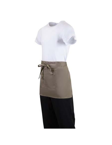 Tablier serveur court Whites marron clair - Demi-tabliers
