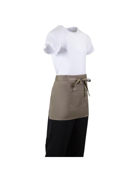 Tablier serveur court Whites marron clair - Demi-tabliers