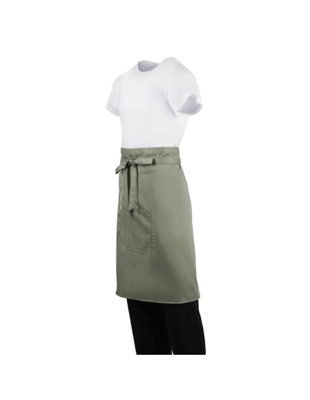 Tablier serveur Whites olive - polyester-coton léger