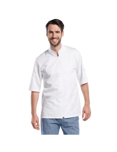 Veste de cuisine Chaud Devant Monza manches courtes blanche S