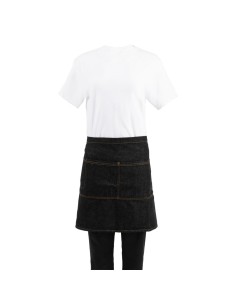 Tablier serveur court Chef Works Memphis noir - 100% coton