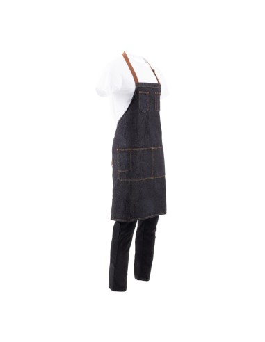 Tablier bavette Memphis Chef Works indigo - 100% coton