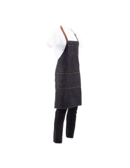 Tablier bavette Memphis Chef Works indigo - 100% coton