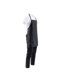 Tablier bavette noir Chef Works - 2 poches plaquées