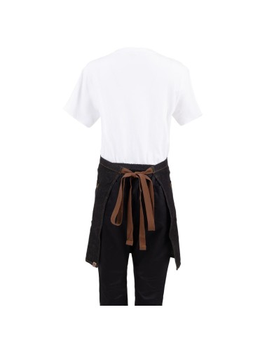 Tablier serveur court Chef Works Memphis noir - 100% coton