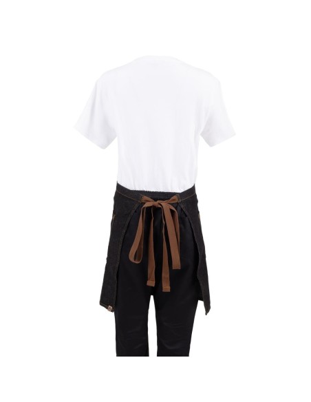 Tablier serveur court Chef Works Memphis noir - 100% coton