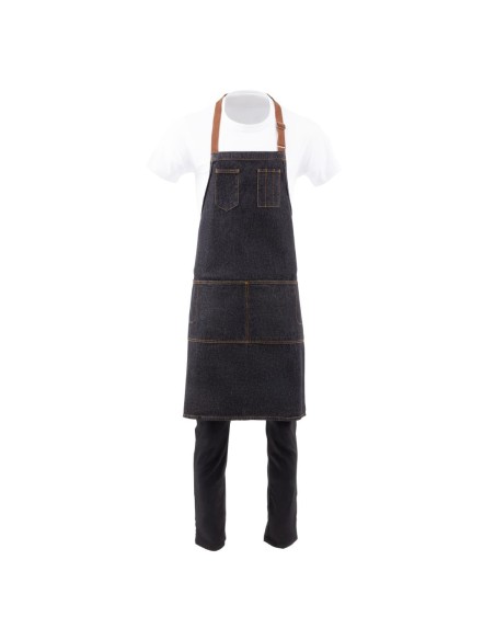 Tablier bavette Memphis Chef Works indigo - 100% coton