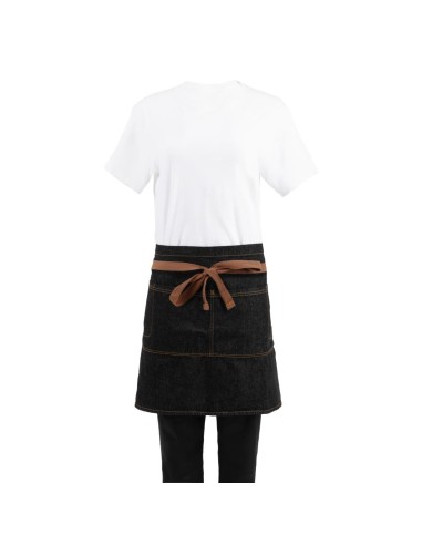 Tablier serveur court Chef Works Memphis noir - 100% coton