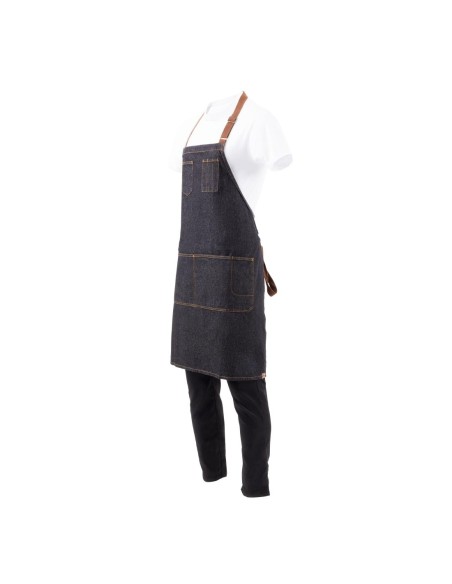 Tablier bavette Memphis Chef Works indigo - 100% coton