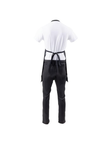 Tablier bavette noir Chef Works - 2 poches plaquées