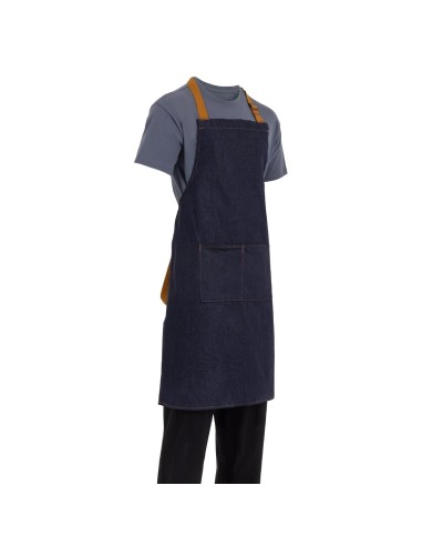 Tablier bavette Southside bleu denim - 700x1000 mm