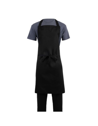 Tablier bavette noir XL Whites - Protection professionnelle