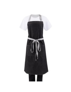 Tablier bavette denim Southside noir - 700x1000 mm