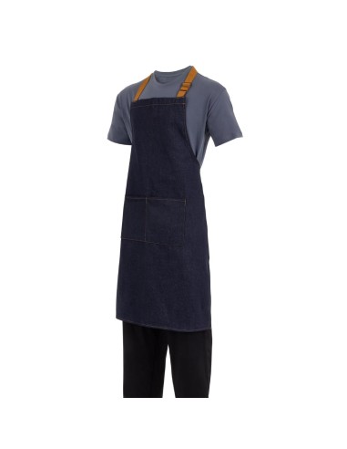 Tablier bavette Southside bleu denim - 700x1000 mm