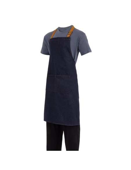 Tablier bavette Southside bleu denim - 700x1000 mm