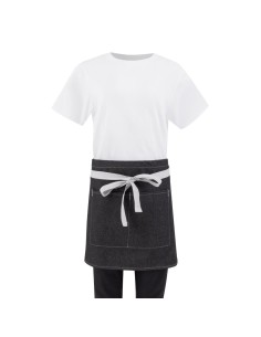 Tablier serveur court denim Southside noir 760mm