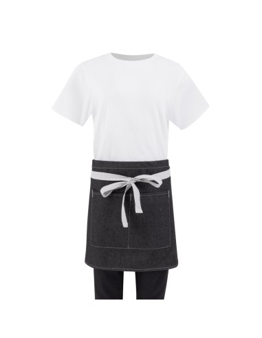 Tablier serveur court denim Southside noir 760mm