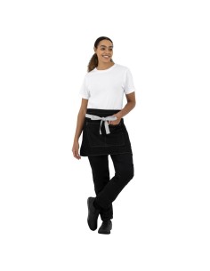 Tablier serveur court denim Southside noir 760mm 2