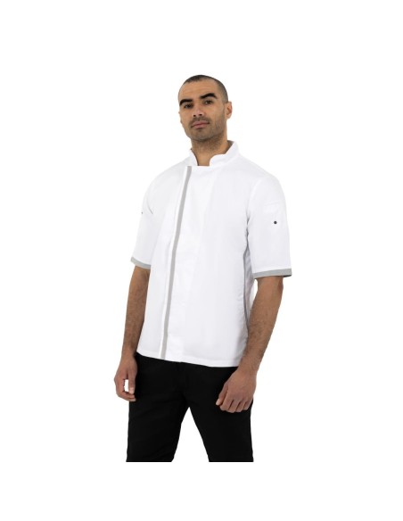 Veste de cuisine blanche à manches courtes Southside M