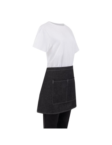 Tablier serveur court denim Southside noir 760mm