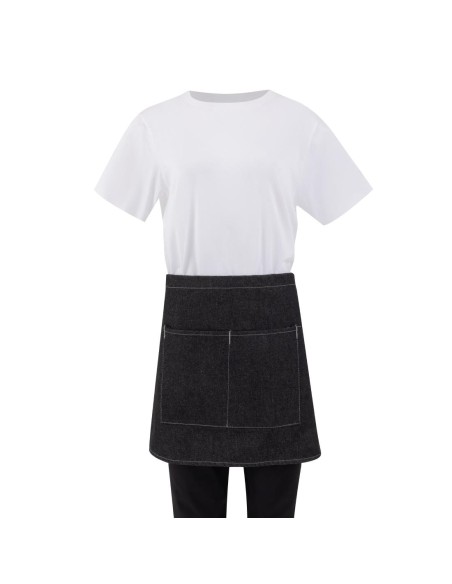 Tablier serveur court denim Southside noir 760mm