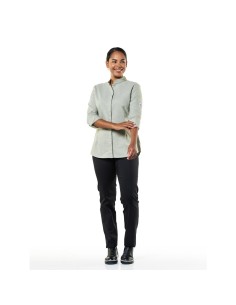 Veste de cuisine femme verte Chaud Devant - taille S 2