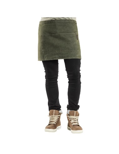 Tablier mixte Chaud Devant en denim vert 80x40 cm