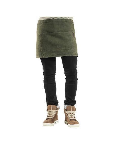 Tablier mixte Chaud Devant en denim vert 80x40 cm