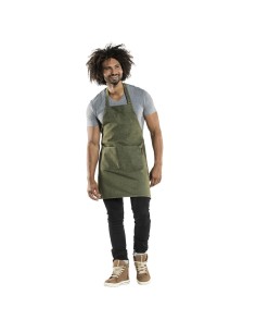 Tablier bavette mixte Chaud Devant vert 70x75 cm