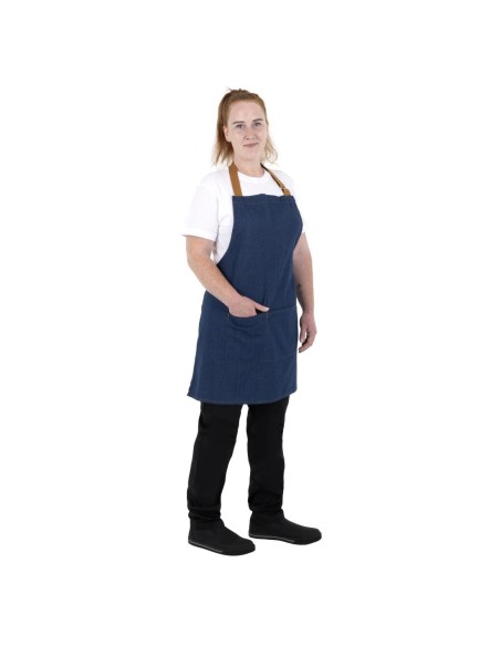 Tablier court Southside denim bleu - taille unique