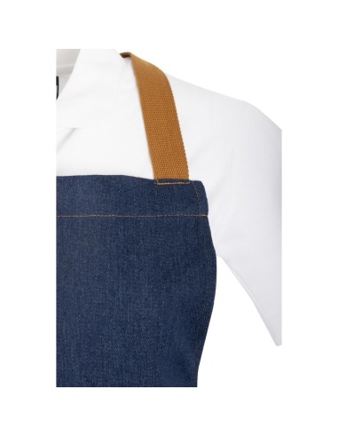 Tablier court croisé dos Southside denim bleu