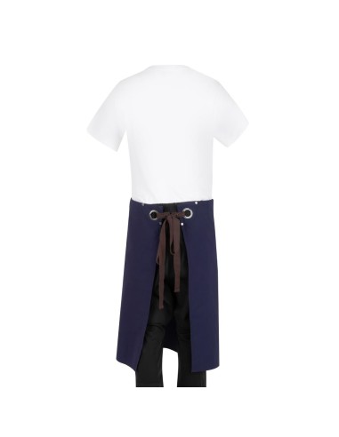 Tablier bistro Southside en coton marine - Taille unique