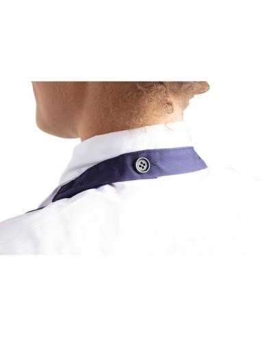 Tablier serveur col V Whites bleu marine - 838x698 mm