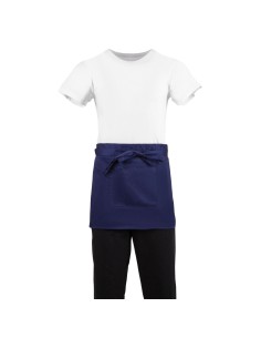 Tablier serveur court Whites bleu marine - 750x373 mm
