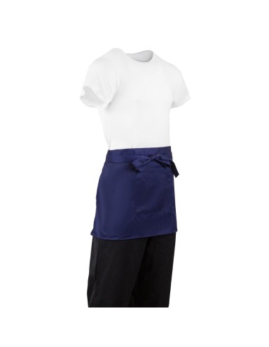 Tablier serveur court Whites bleu marine - 750x373 mm