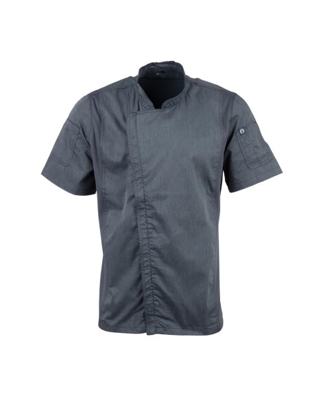 Veste de cuisine légère à manches courtes Springfield Chef Works - Bleu