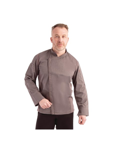 Veste de cuisine légère Hartford Chef Works gris - M