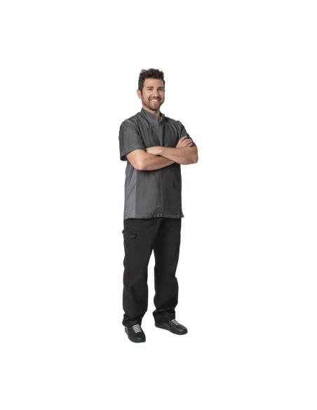 Veste de cuisine denim courte Chef Works Urban Delancey S