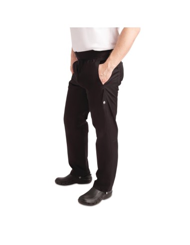 Pantalon slim léger Chef Works noir XL - Confort cuisine