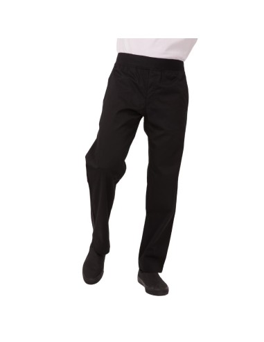 Pantalon slim léger Chef Works noir XL - Confort cuisine